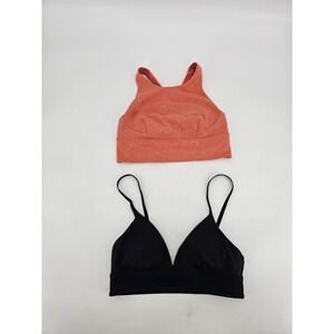 Lot 2 Lululemon Wunder Train Long Line & Train Triangle Sport Bra Women's Size 8
